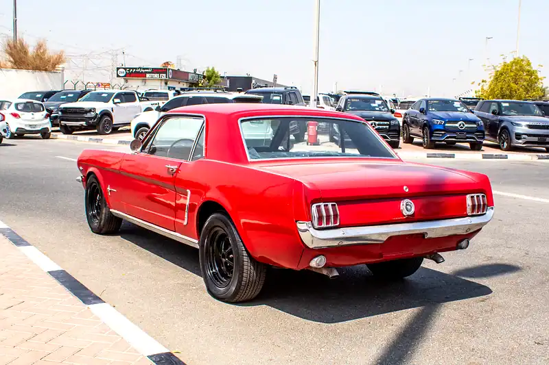 1965 Ford Mustang GT 8 Cylinder Engine Petrol Red Black Coupe