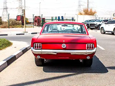 1965 Ford Mustang GT 8 Cylinder Engine Petrol Red Black Coupe
