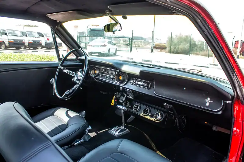 1965 Ford Mustang GT 8 Cylinder Engine Petrol Red Black Coupe