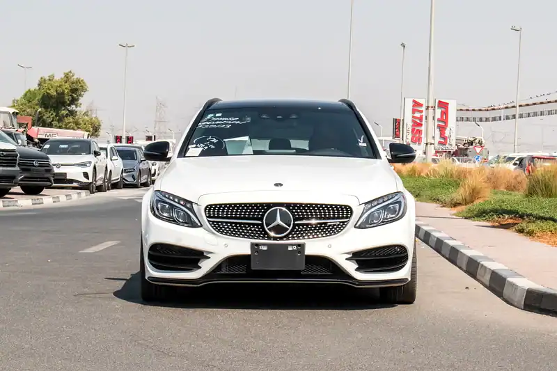 2016 Mercedes-Benz C-Class C450 4MATIC 6 Cylinder Engine White Red Wagon