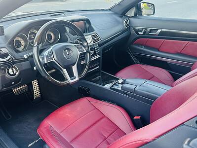 2014 Mercedes-Benz E550 Coupe 4.7-liter twin-turbo V8 Engine Black Red