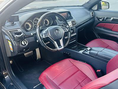2014 Mercedes-Benz E550 Coupe 4.7-liter twin-turbo V8 Engine Black Red