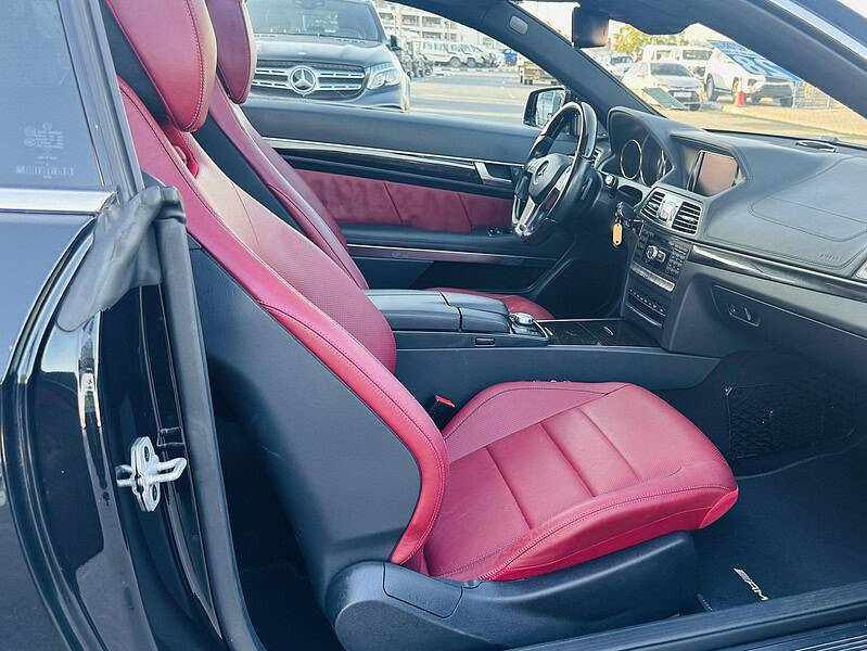 2014 Mercedes-Benz E550 Coupe 4.7-liter twin-turbo V8 Engine Black Red