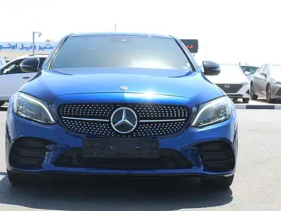 2019 Mercedes-Benz C-Class C300 Luxury 4 Cylinders Engine Blue Tan Sedan