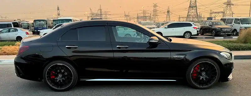 2016 Mercedes-Benz C-Class C 63 S AMG 8 Cylinders Engine Black Red Sedan