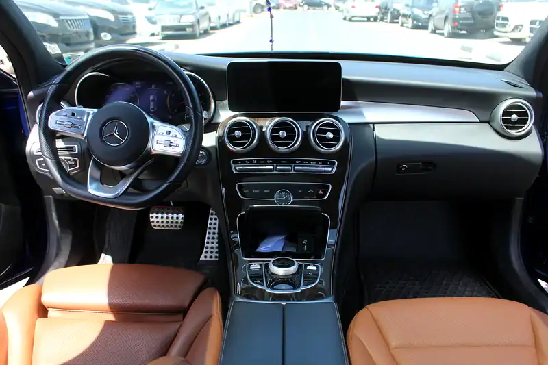 2019 Mercedes-Benz C-Class C300 Luxury 4 Cylinders Engine Blue Tan Sedan