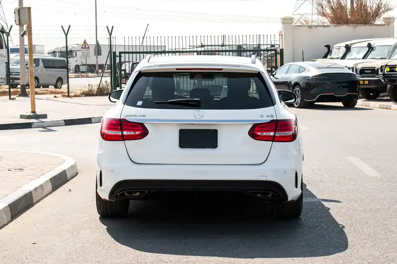 2016 Mercedes-Benz C-Class C450 4MATIC 6 Cylinder Engine White Red Wagon