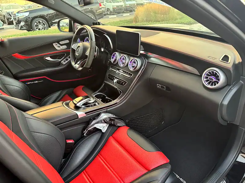2016 Mercedes-Benz C-Class C 63 S AMG 8 Cylinders Engine Black Red Sedan