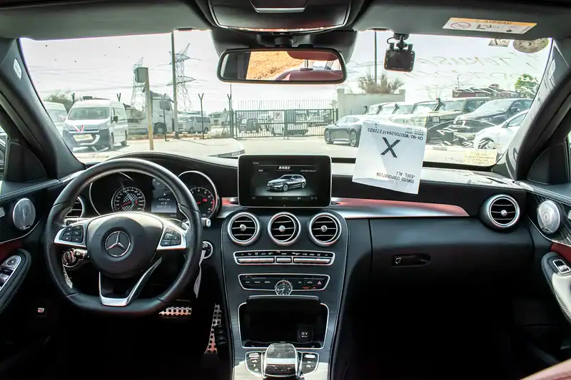 2016 Mercedes-Benz C-Class C450 4MATIC 6 Cylinder Engine White Red Wagon