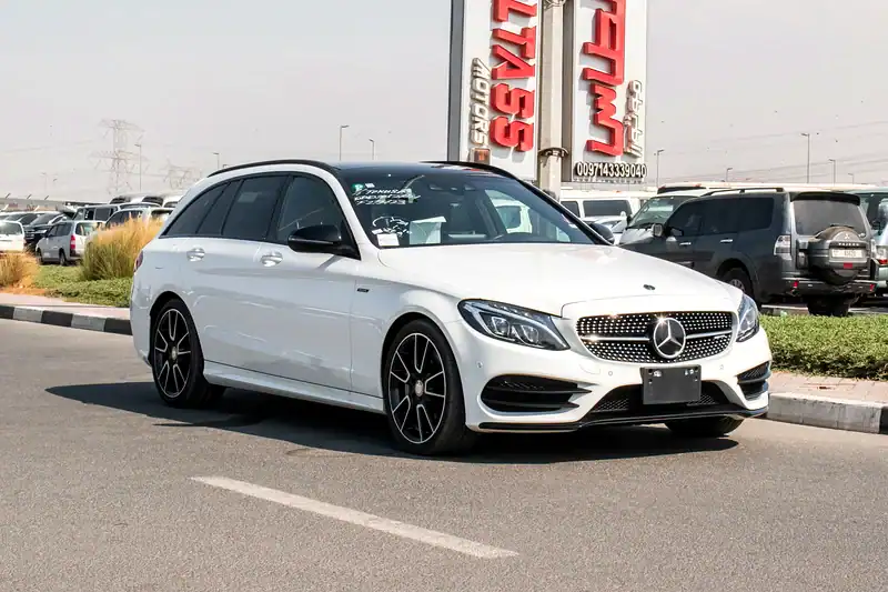 2016 Mercedes-Benz C-Class C450 4MATIC 6 Cylinder Engine White Red Wagon