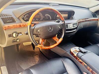 2007 Mercedes-Benz S 350 3.5 liters V6 Engine Petrol White Black Sedan