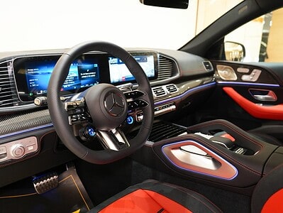 2025 Mercedes Benz GLE 53 Turbo 4MATIC+ inline 6-cylinder Engine Grey Red