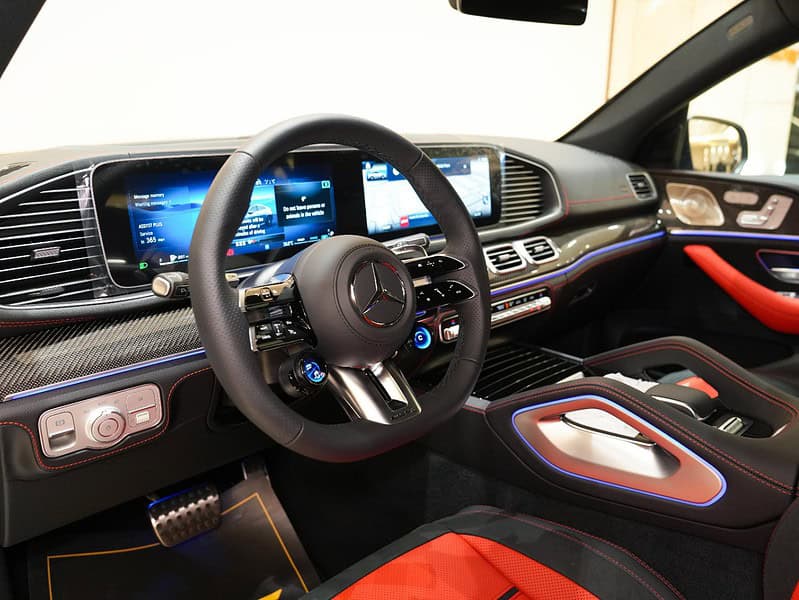 2025 Mercedes Benz GLE 53 Turbo 4MATIC+ inline 6-cylinder Engine Grey Red