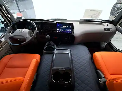 2025 Toyota Coaster Other 6 Cylinders Engine Black Orange Van MT GCC Specs