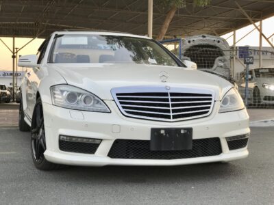 2010 Mercedes-Benz S63L AMG 6.2 liters V8 Engine White Beige Sedan