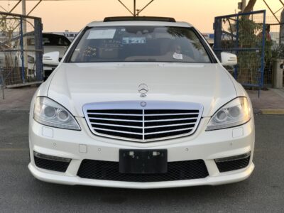2010 Mercedes-Benz S63L AMG 6.2 liters V8 Engine White Beige Sedan