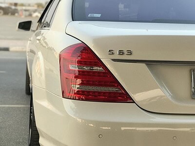 2010 Mercedes-Benz S63L AMG 6.2 liters V8 Engine White Beige Sedan