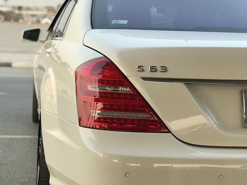 2010 Mercedes-Benz S63L AMG 6.2 liters V8 Engine White Beige Sedan