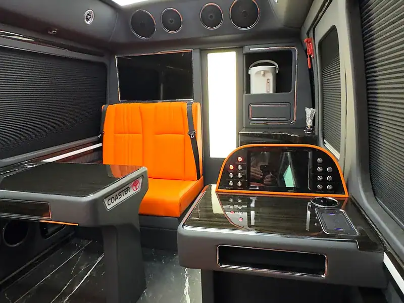 2025 Toyota Coaster Other 6 Cylinders Engine Black Orange Van MT GCC Specs