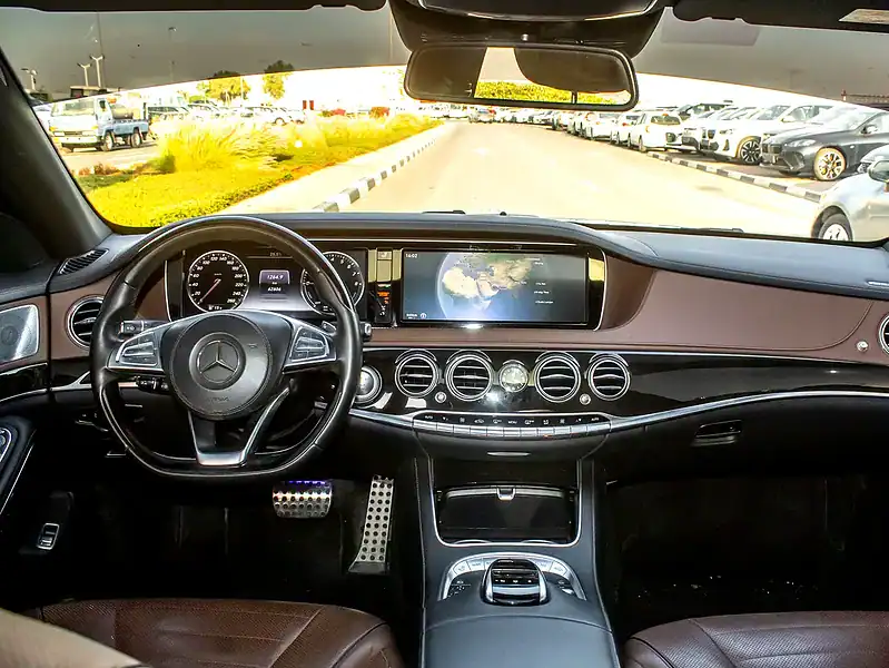 2015 Mercedes-Benz S-Class S 400 h 6 Cylinders Engine Petrol White Brown Sedan