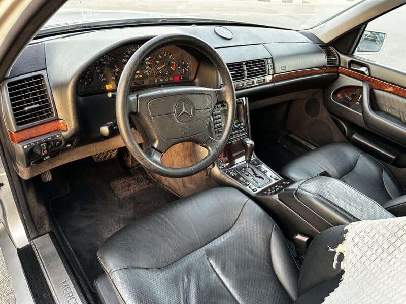 1997 Mercedes-Benz S500 5.0 litres V8 Engine Silver Black Sedan