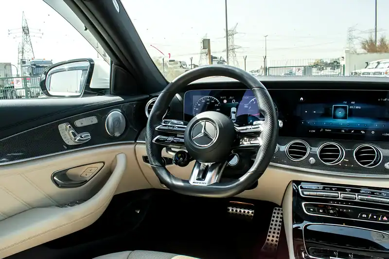 2021 Mercedes-Benz E-Class E53 AMG 6 Cylinders Engine White Beige Sedan