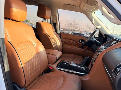 2019 INFINITI QX80 LUXE 4x4 5.6 litre V8 Cylinder Engine White Tan SUV Full Option