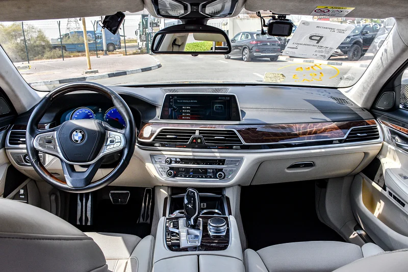 2017 BMW 7-Series 750i 8 Cylinders Engine Petrol Black Beige Sedan