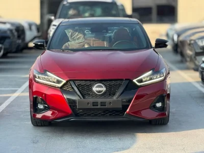 2023 Nissan Maxima SR 3.5 litres Petrol V6 Engine GCC Specs Red Tan Sedan