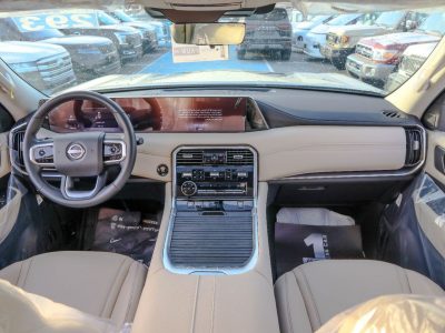 2025 Nissan Patrol LE VR35 3.5L V6 Engine Petrol 4WD Black Beige SUV GCC Specs