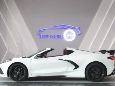 2020 Chevrolet Corvette 3LT 6.2L 8 Cylinders Engine Convertible White Maroon