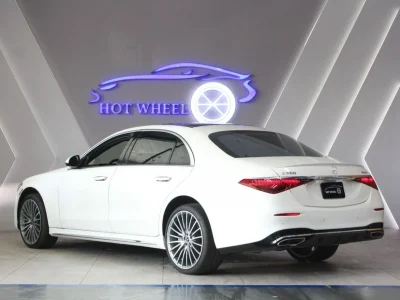 2023 Mercedes-Benz S 500 4MATIC 3.0L 6 Cylinders Engine White Black Sedan