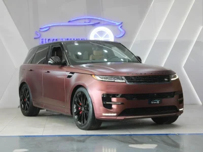2025 Land Rover Range Rover Sport SE P550e Hybrid 3.0L 6 Cylinder Maroon Tan