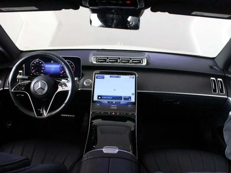2023 Mercedes-Benz S 500 4MATIC 3.0L 6 Cylinders Engine White Black Sedan