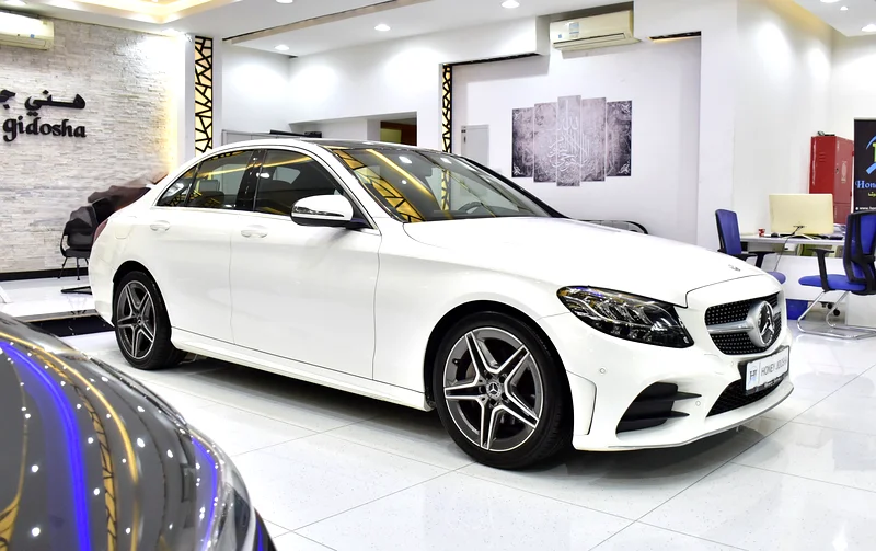 2020 Mercedes-Benz C-Class C200 4 Cylinders Engine White Brown Sedan