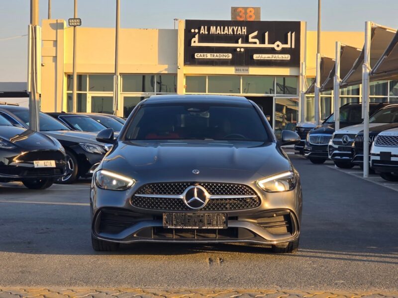 2023 Mercedes-Benz C200 AMG 1.5L 4-cylinder Engine Grey Red Sedan