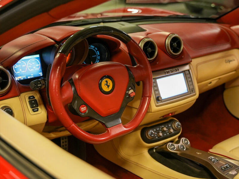 2009 Ferrari California 4.3-liter V8 Engine Red Beige Hardtop Convertible