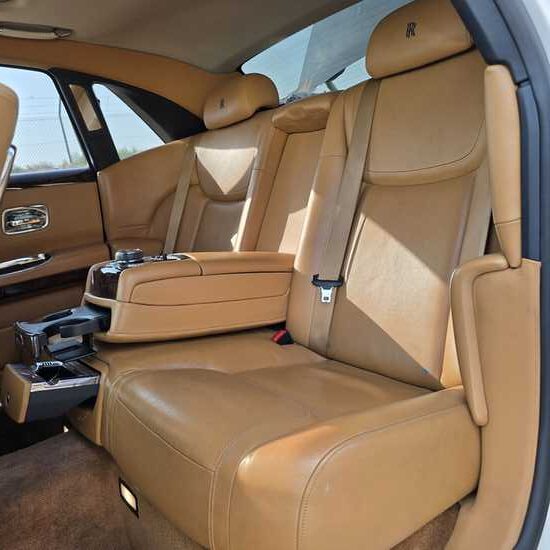 2015 Rolls-Royce Ghost 6.6L Twin-Turbocharged V12 White Tan Luxury Sedan