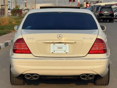 2005 Mercedes-Benz S55 AMG 5.4 Liters Supercharged V8 Engine White Grey Sedan