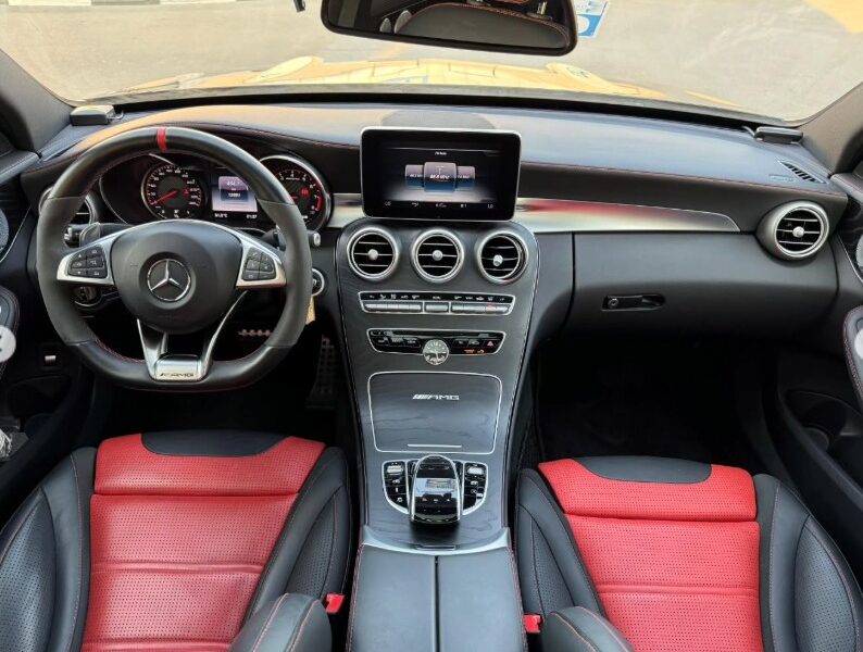 2017 Mercedes-Benz C63S AMG 4.0 Liters V8 Engine Black Red Sedan RWD