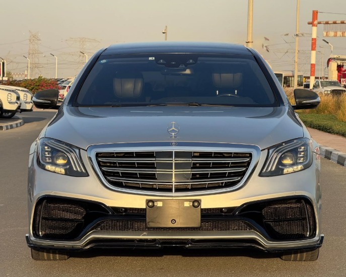 2014 Mercedes S550 Wald Body Kit 4.7L Twin-Turbo V8 Silver Black Sedan