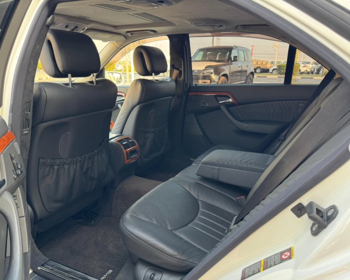 2005 Mercedes-Benz S55 AMG 5.4 Liters Supercharged V8 Engine White Grey Sedan