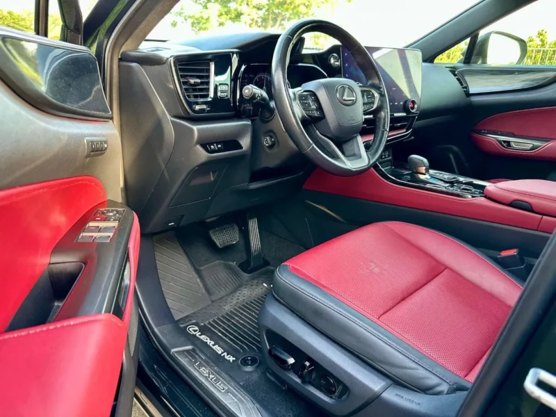 2022 Lexus NX350h Platinum 2.5L Hybrid 4 Cylinders Engine Black Red SUV