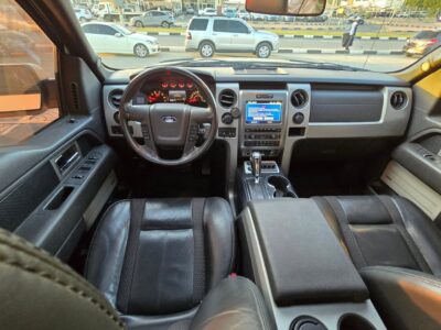 2011 Ford Raptor 6.2 Liters V8 Cylinder Petrol Engine White Black Pick Up Truck