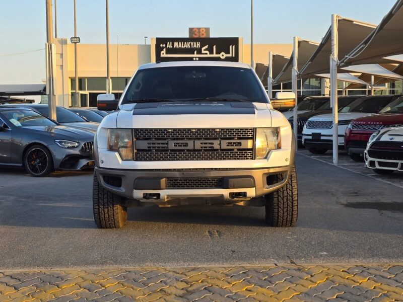 2011 Ford Raptor 6.2 Liters V8 Cylinder Petrol Engine White Black Pick Up Truck