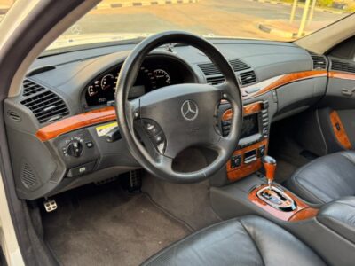 2005 Mercedes-Benz S55 AMG 5.4 Liters Supercharged V8 Engine White Grey Sedan