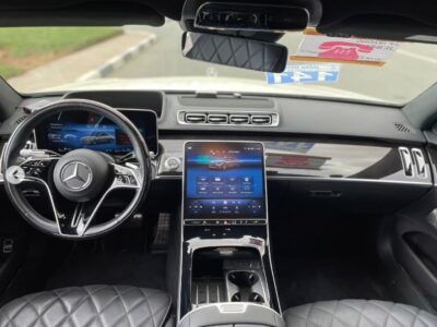 2022 Mercedes-Benz S580L 4.0 Liters V8 Petrol Engine White Black Sedan AWD