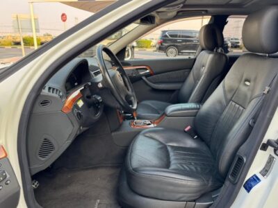 2005 Mercedes-Benz S55 AMG 5.4 Liters Supercharged V8 Engine White Grey Sedan