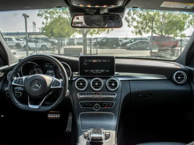 2016 Mercedes-Benz C-Class C200 4 Cylinder Engine White Black Sedan