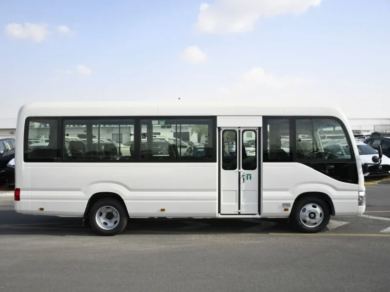 2025 Toyota Coaster 2.7L 4 Cylinders Engine White Grey Bus GCC Specs